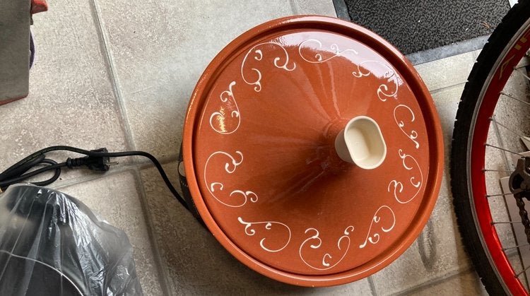 Tefal tajjine xxl slowcooker warmhouder bij buffet, Ophalen, Zo goed als nieuw, Gietijzer