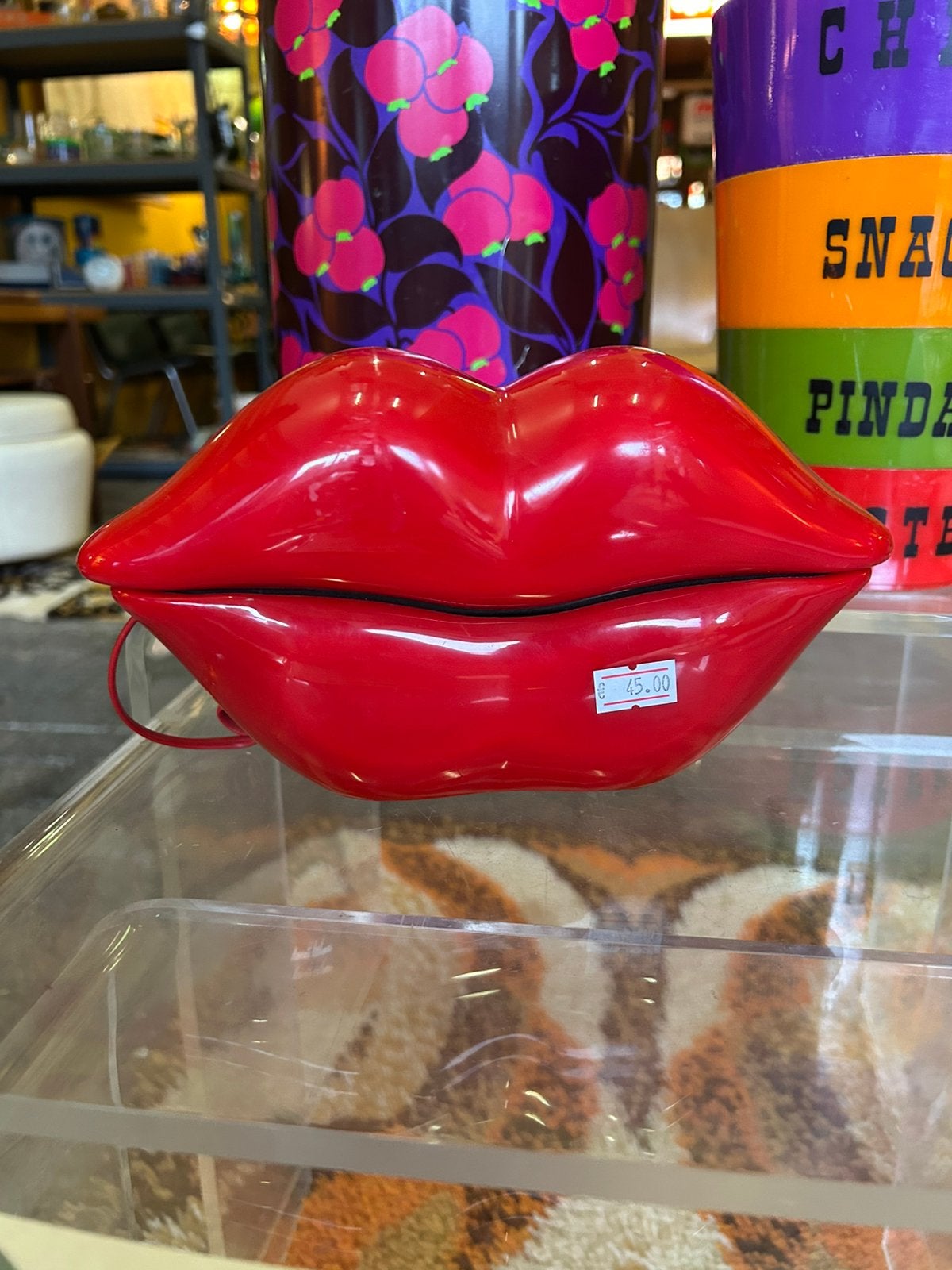 Gave retro/ vintage rode lippen/ mond telefoon, ?, Zo goed als nieuw, ?, ?