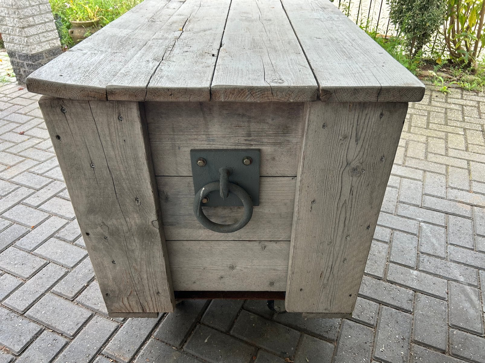 Opbergkist met kunststof bak, Ophalen, Gebruikt