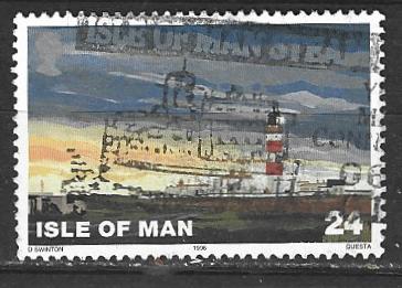 Isle of Man-1, Verzenden, Gestempeld