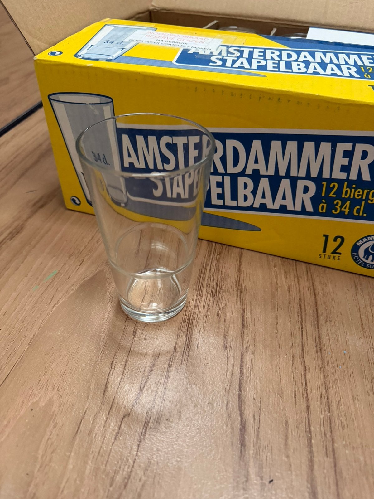 (bier)glazen amsterdam stapelbaar, Ophalen, Zo goed als nieuw, Bierglas