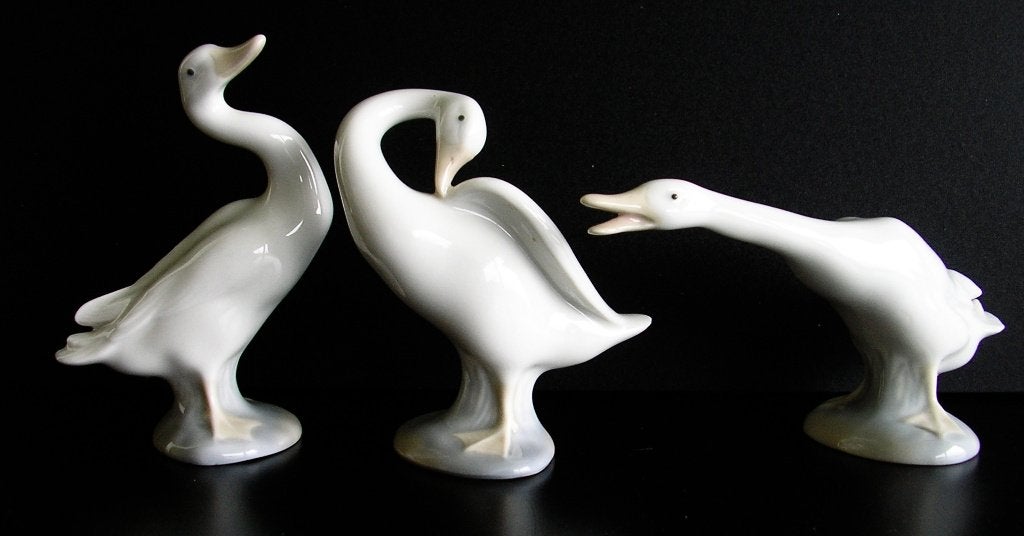 3 Lladro porceleinen zwanen, Antiek en Kunst, Ophalen of Verzenden