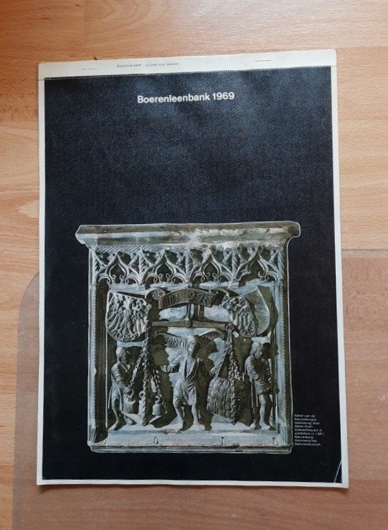 Mooie kunst kalender van de Boerenleenbank uit 1969, Diversen, Ophalen of Verzenden, Maandkalender, Zo goed als nieuw