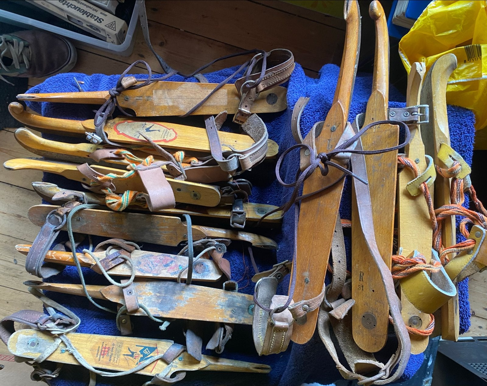 Antieke Houten Schaatsen: Friese Doorlopers Jaren '30-'50, Antiek en Kunst, Ophalen of Verzenden