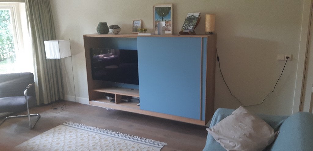 Pilat&Pilat TV-boekenkast, Ophalen, Gebruikt, 100 tot 150 cm, Eikenhout