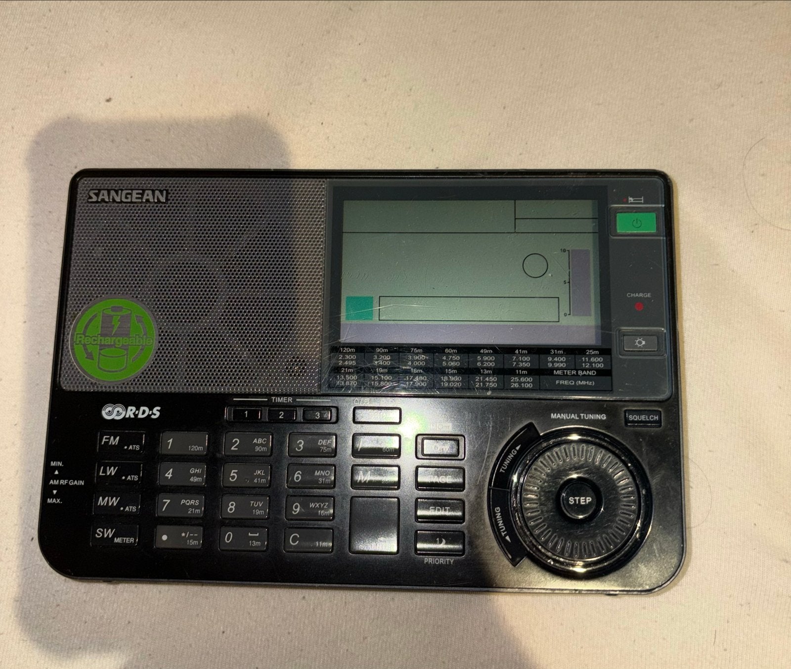 Sangean ATS-909X Wereldontvanger - Draagbare Radio, Ophalen of Verzenden, Gebruikt