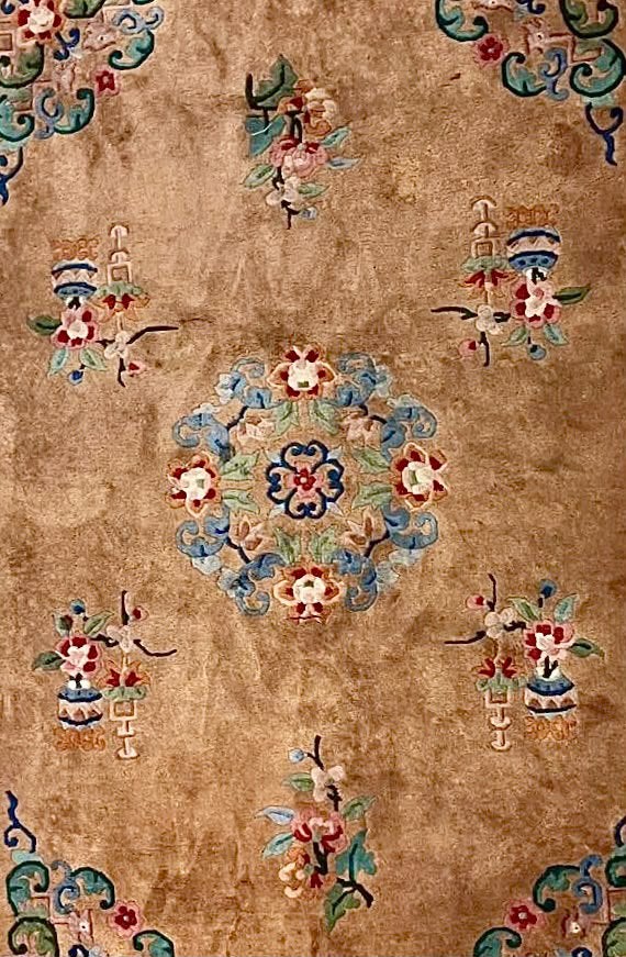 Prachtig Chinees wollen tapijt – vintage – 170  250 cm, Ophalen, Blauw, 150 tot 200 cm, 200 cm of meer