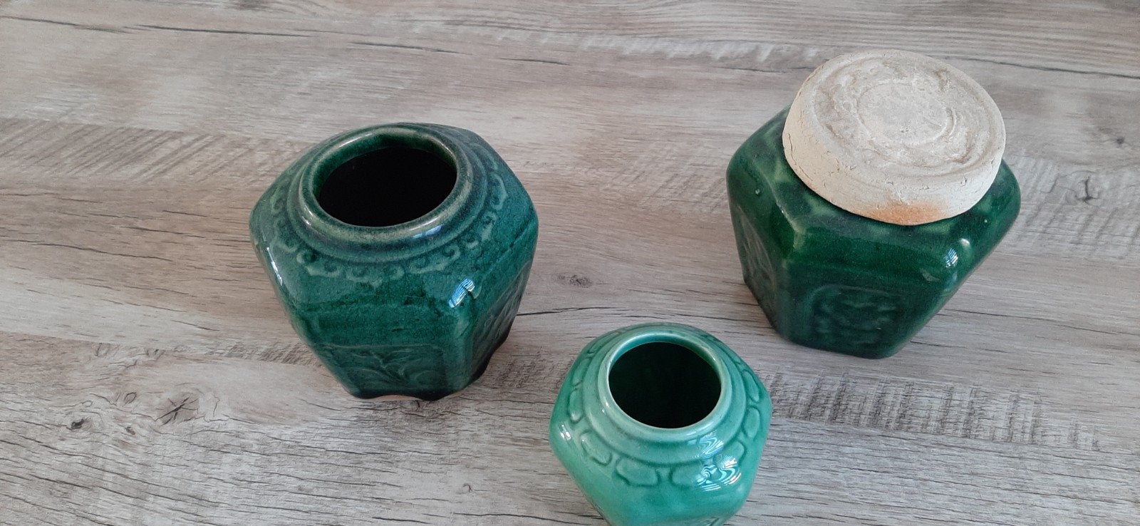 Chinese gemberpot, Gemberpotten, turquoise, Antiek en Kunst, Ophalen of Verzenden