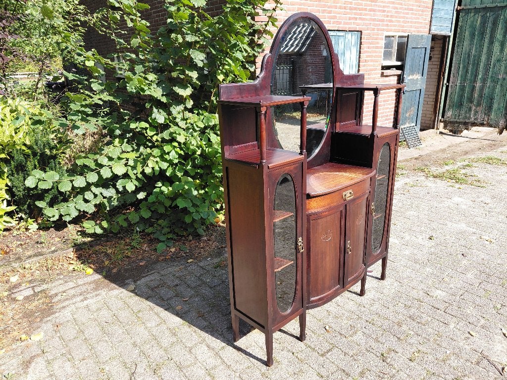 Art Deco mahonie spiegelbonheur ca. 1925., Ophalen
