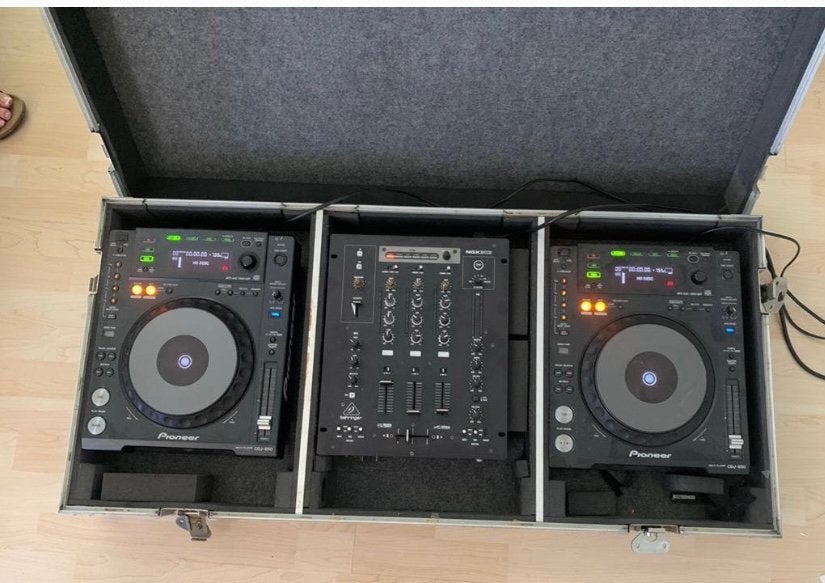 Professionele pioneneer usb dj set compleet met koffer