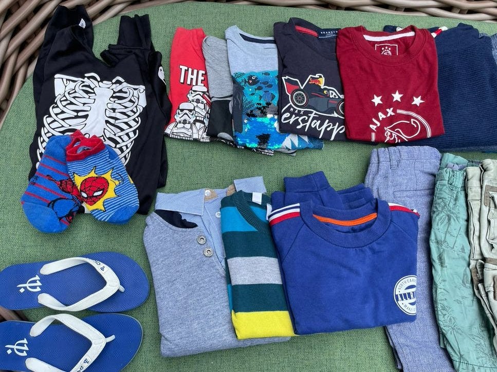 Groot pakket zomer kinderkleding maat 110-116, Kinderen en Baby's, Ophalen, Gebruikt, Jongen, Setje