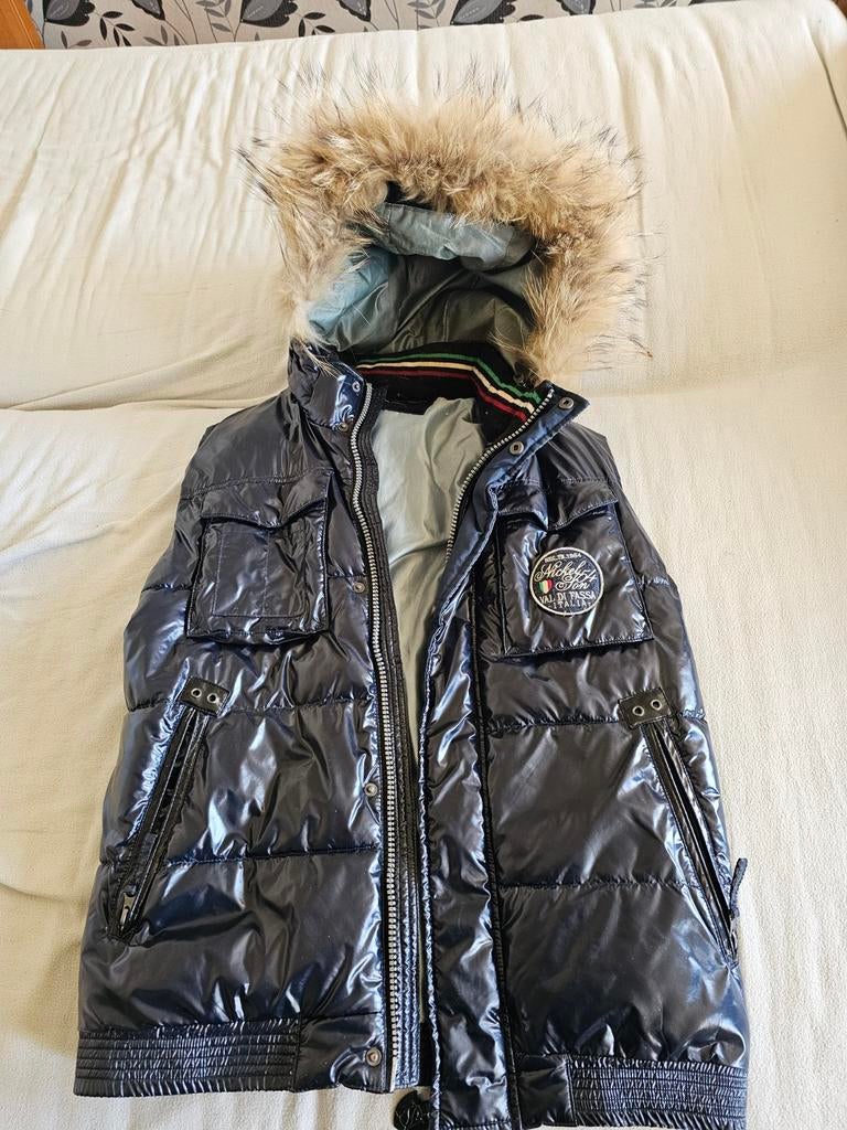 Nickelson bodywarmer met bontkraag - Maat 2XL, Blauw, Nickelson, Overige maten, Ophalen of Verzenden