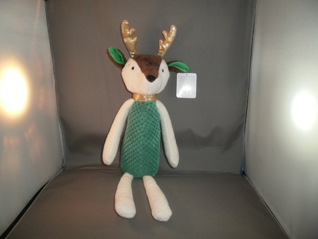 zeeman hert/rendier/ree totaal 45 cm groen/crème /bruin goud, Overige merken, Overige karakters, Overige typen, Nieuw