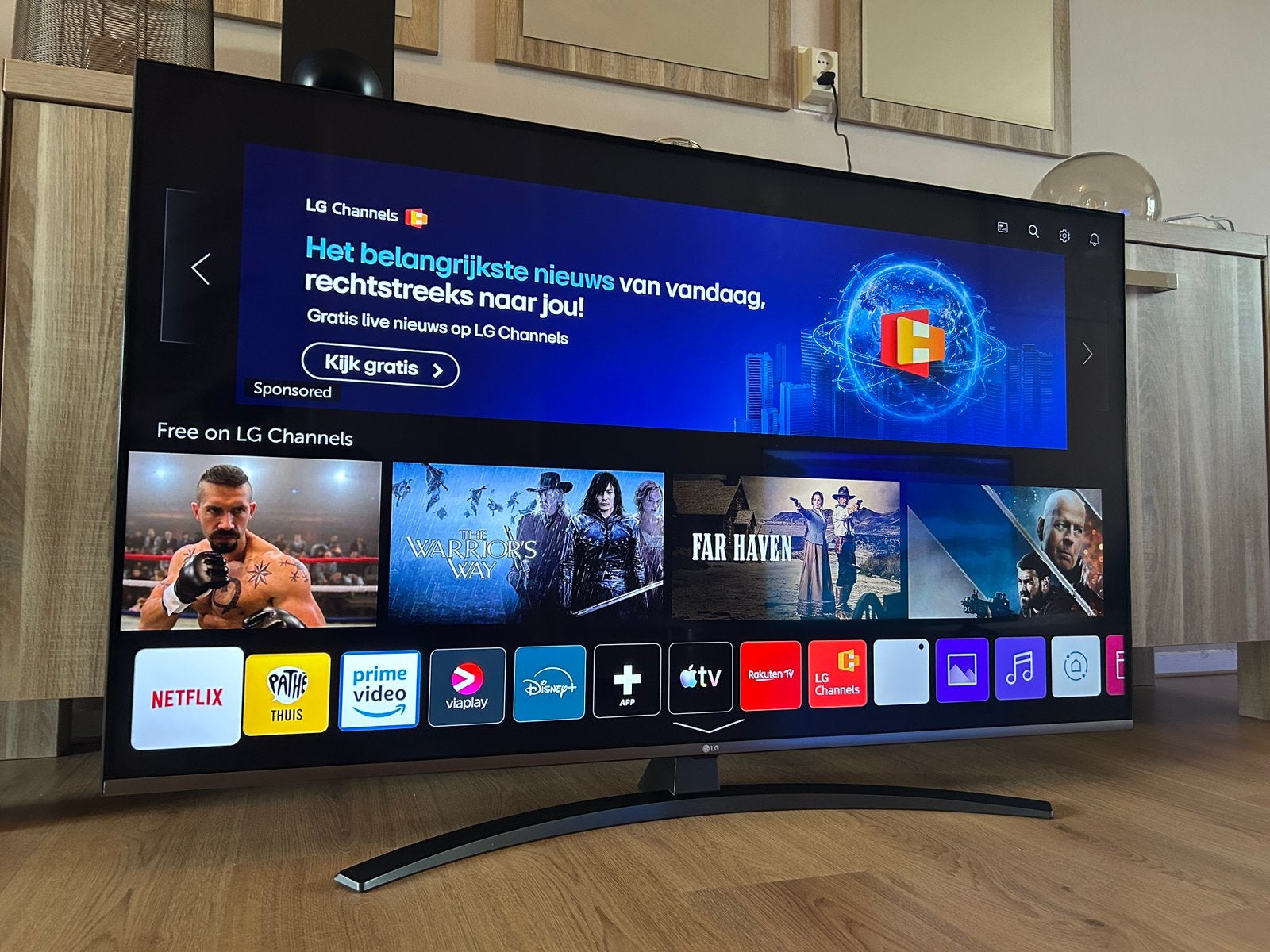 LG Smart TV 55 inch 4K HDR, Ophalen, Gebruikt, 50 Hz, 100 cm of meer