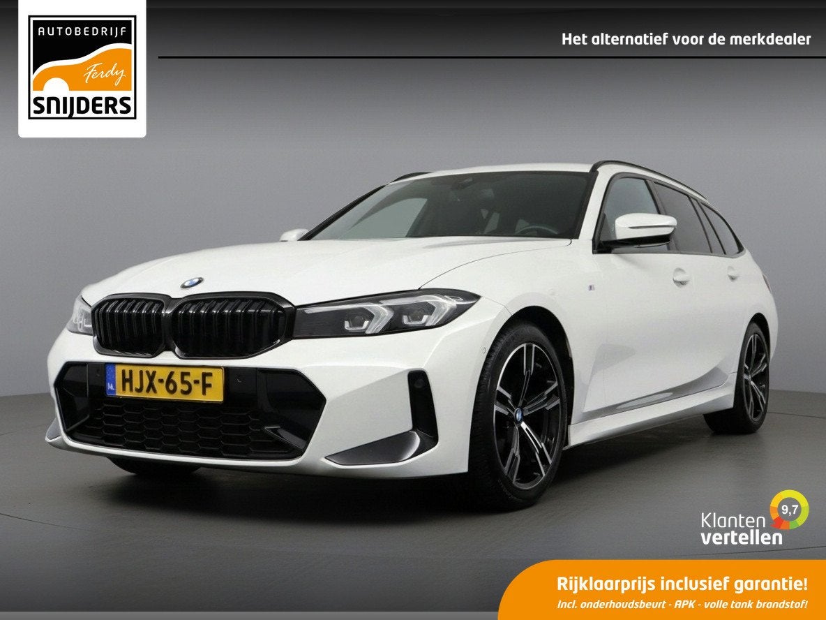 BMW 3 Serie Touring 318i M-Sport Pro Shadowline | AlpinWeiss, Gebruikt, Wit, 750 kg, 1300 kg
