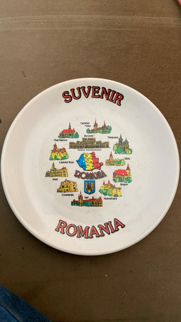 Decoratief Suvenir Bordje Roemenië - Steden en Kastelen, Ophalen of Verzenden