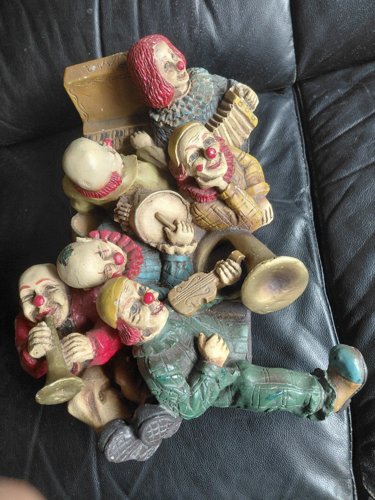 Vintage Clown Muziekband Beeldje - Decoratief, Ophalen of Verzenden, Gebruikt