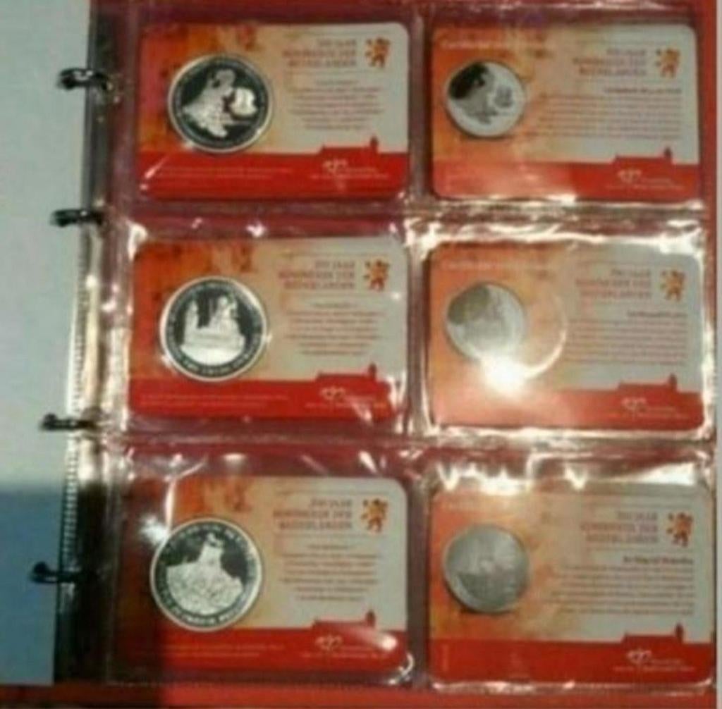 COINCARD ALBUM COMPLEET 200 JAAR NEDERLAND KAVEL NR 90, Koning Willem III, Zilver, Overige waardes, Verzenden