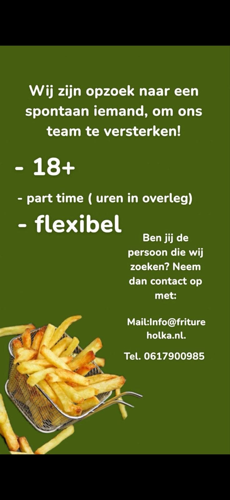 Personeel Cafetaria, Starter, 25 - 32 uur, Overige vormen, LBO / VMBO