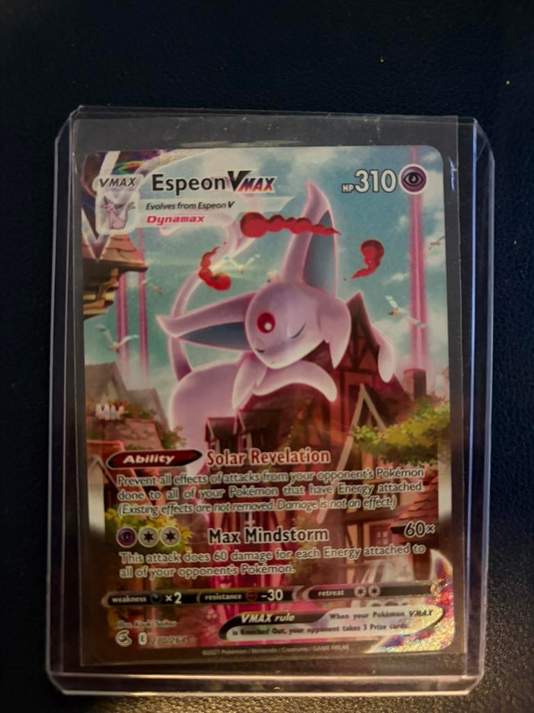 Espeon vmax #270 fusion strike alt art, Hobby en Vrije tijd, Verzamelkaartspellen | Pokémon, Ophalen of Verzenden, Zo goed als nieuw