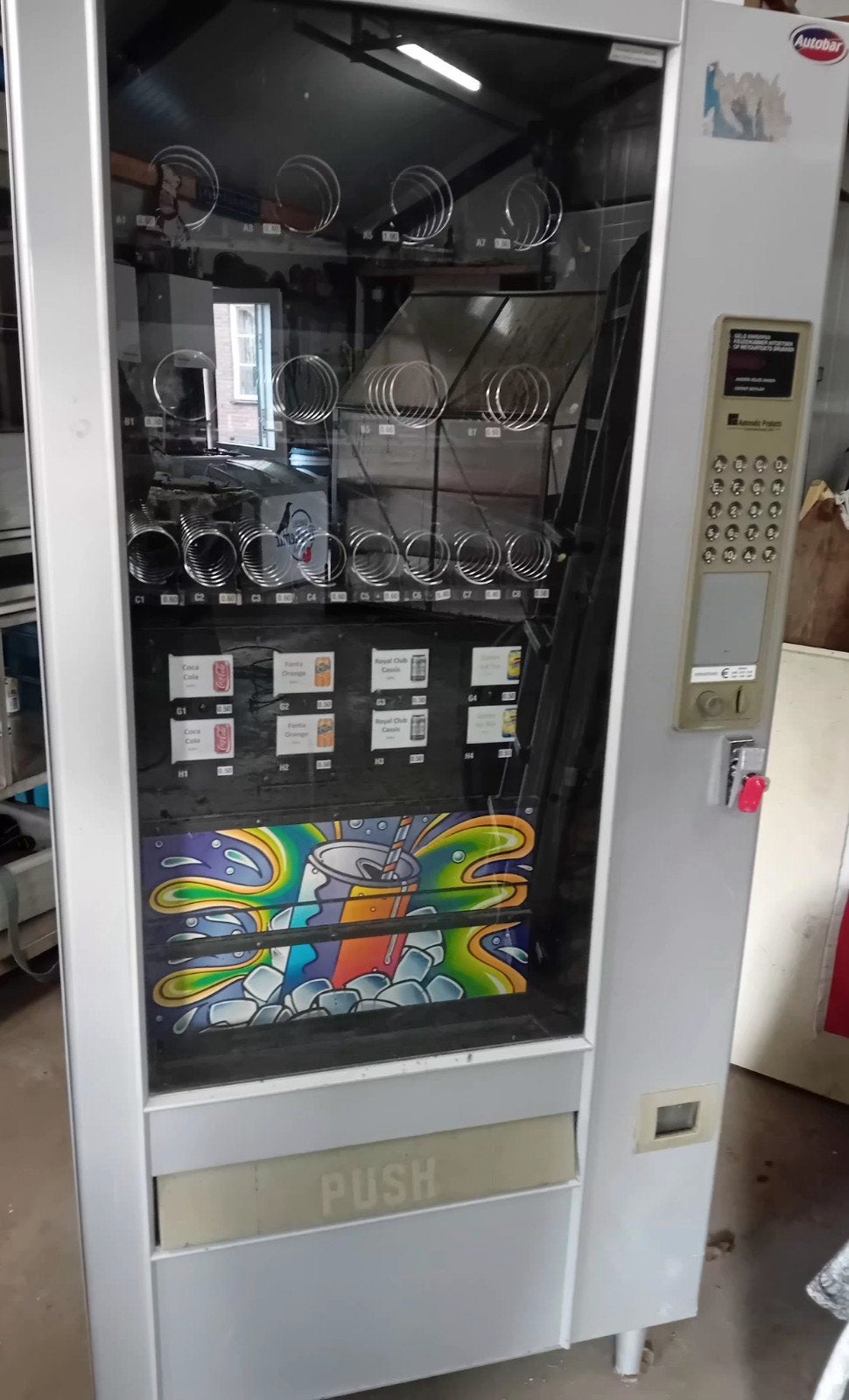 snoep en frisdrank automaat, Ophalen, Gebruikt