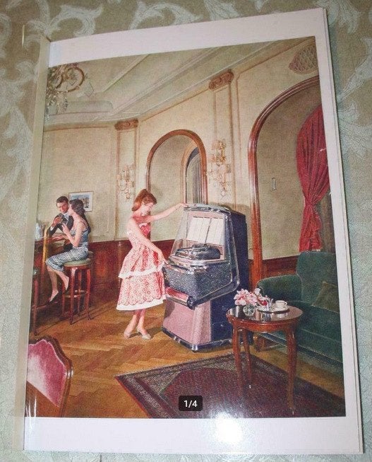 Mooie repro brochure van de AMI H., Verzamelen, Ophalen of Verzenden, 1950 tot 1960, Seeburg