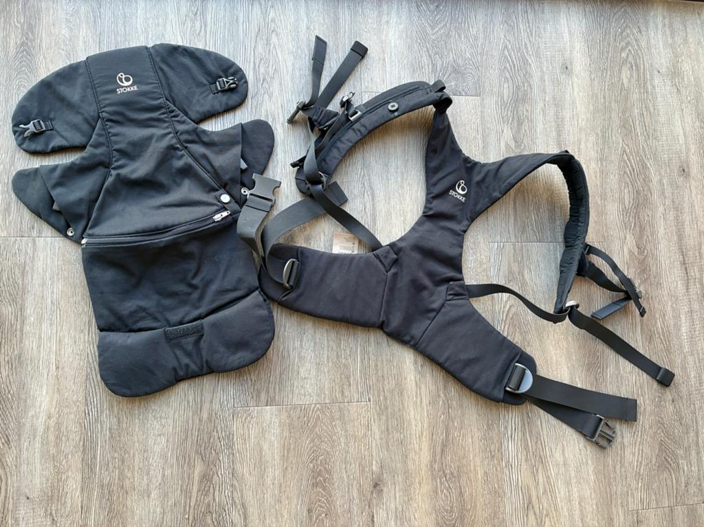 Stokke MyCarrier draagzak - Zwart, Kinderen en Baby's, Babydragers en Draagdoeken, Overige merken, Buik of Rug, Ophalen of Verzenden