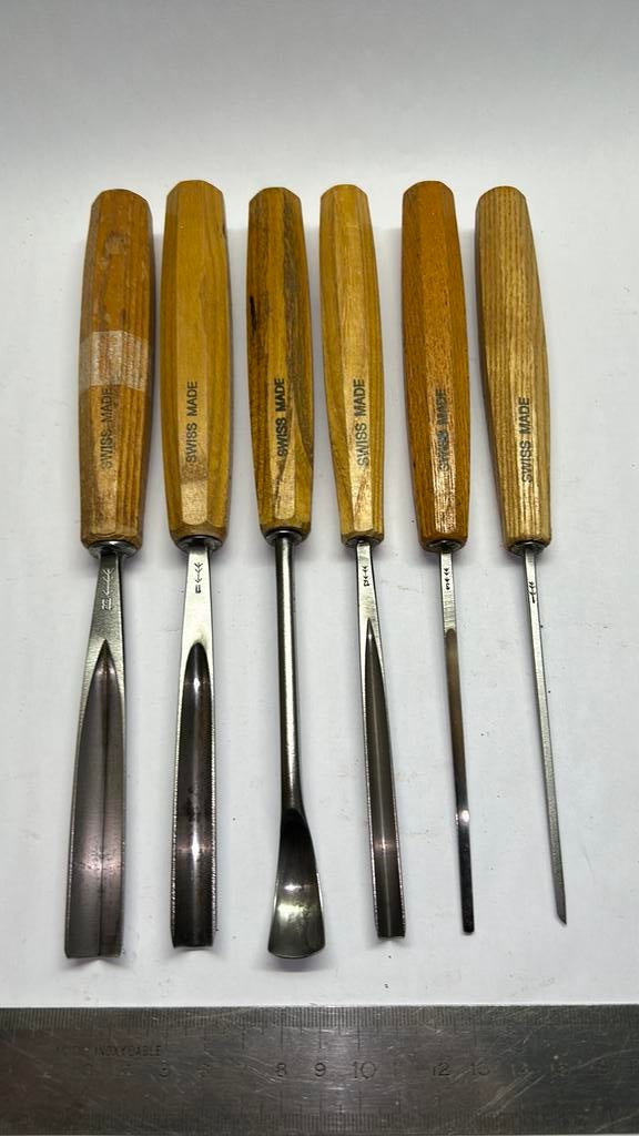 6 pfeil gutsen ( swiss made guts beitels ), Ophalen of Verzenden, Gebruikt