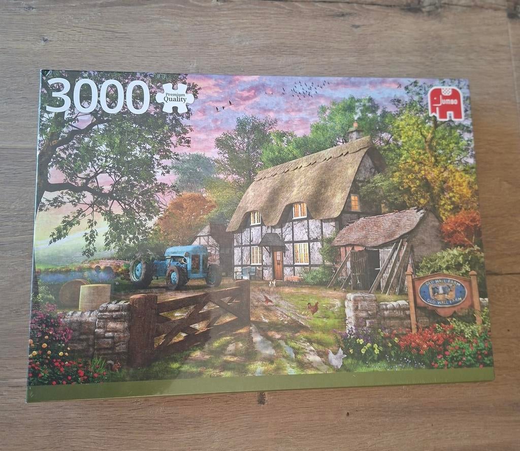 Jumbo Legpuzzel 3000 Stukjes - Old Mill Farm, Ophalen, Meer dan 1500 stukjes, Nieuw, Legpuzzel