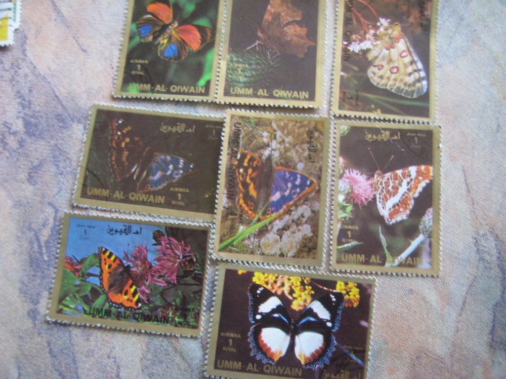 50 postzegels thema vlinders, Ophalen of Verzenden, Gestempeld, Dier of Natuur