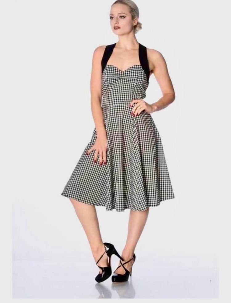Nieuwe banned apparel vintage dancing days rockabilly flare, BANNED APPAREL, Zwart, Maat 42/44 (L), Nieuw