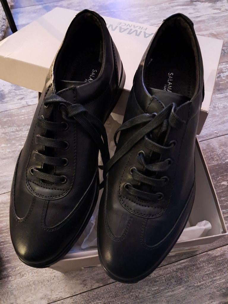 Salamander zwarte leren veterschoenen - Maat 40, Zwart, Nieuw, Dansschoenen, Ophalen of Verzenden