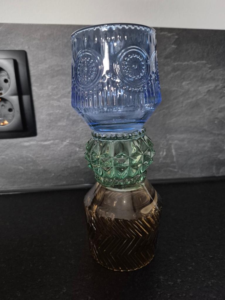 Kleurrijke kandelaar, Ophalen of Verzenden, Overige materialen, Minder dan 25 cm