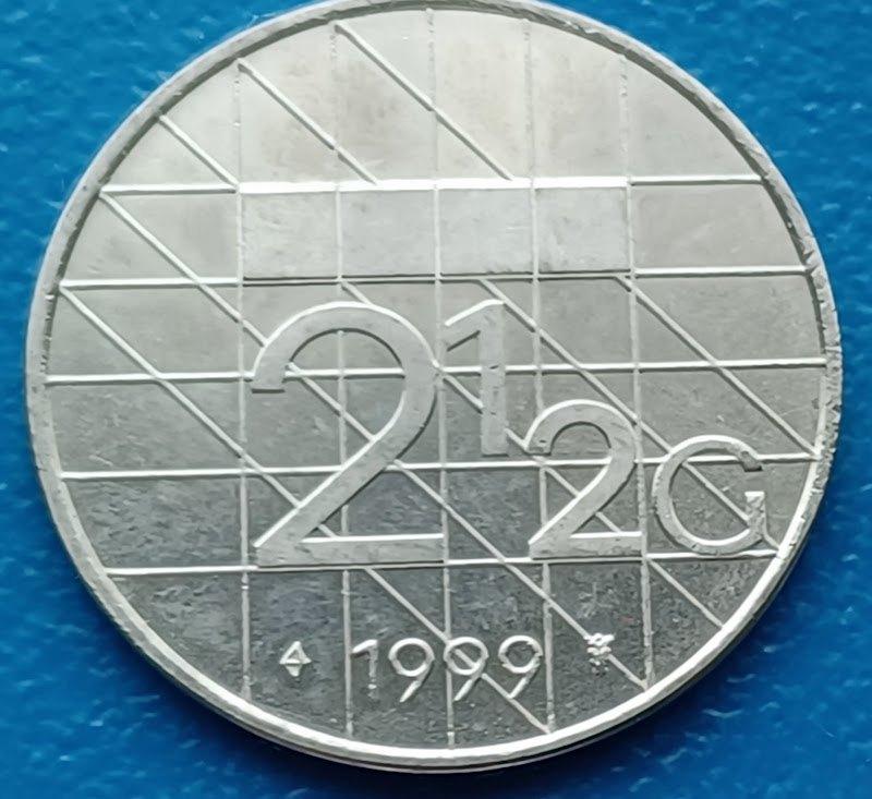 2½ gulden 1999 - Beatrix, Postzegels en Munten, Munten | Nederland, Verzenden, Koningin Beatrix, 2½ gulden, Losse munt