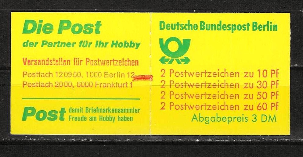 Berlin MH 12 c mZ postfris, Postzegels en Munten, Ophalen of Verzenden, BRD, Postfris