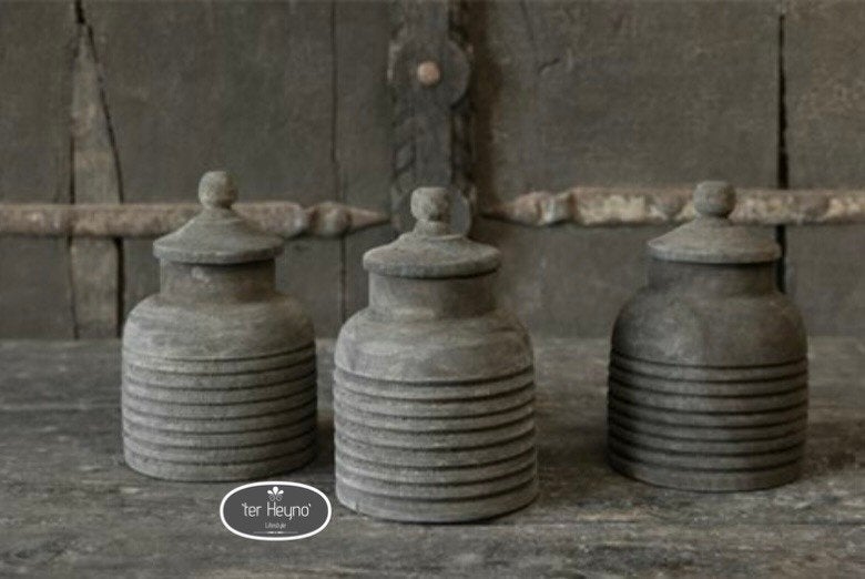 Houten pot met deksel kruik hout potje stoer sober landelijk, Huis en Inrichting, Verzenden, Handgemaakt, Overige vormen, Hout