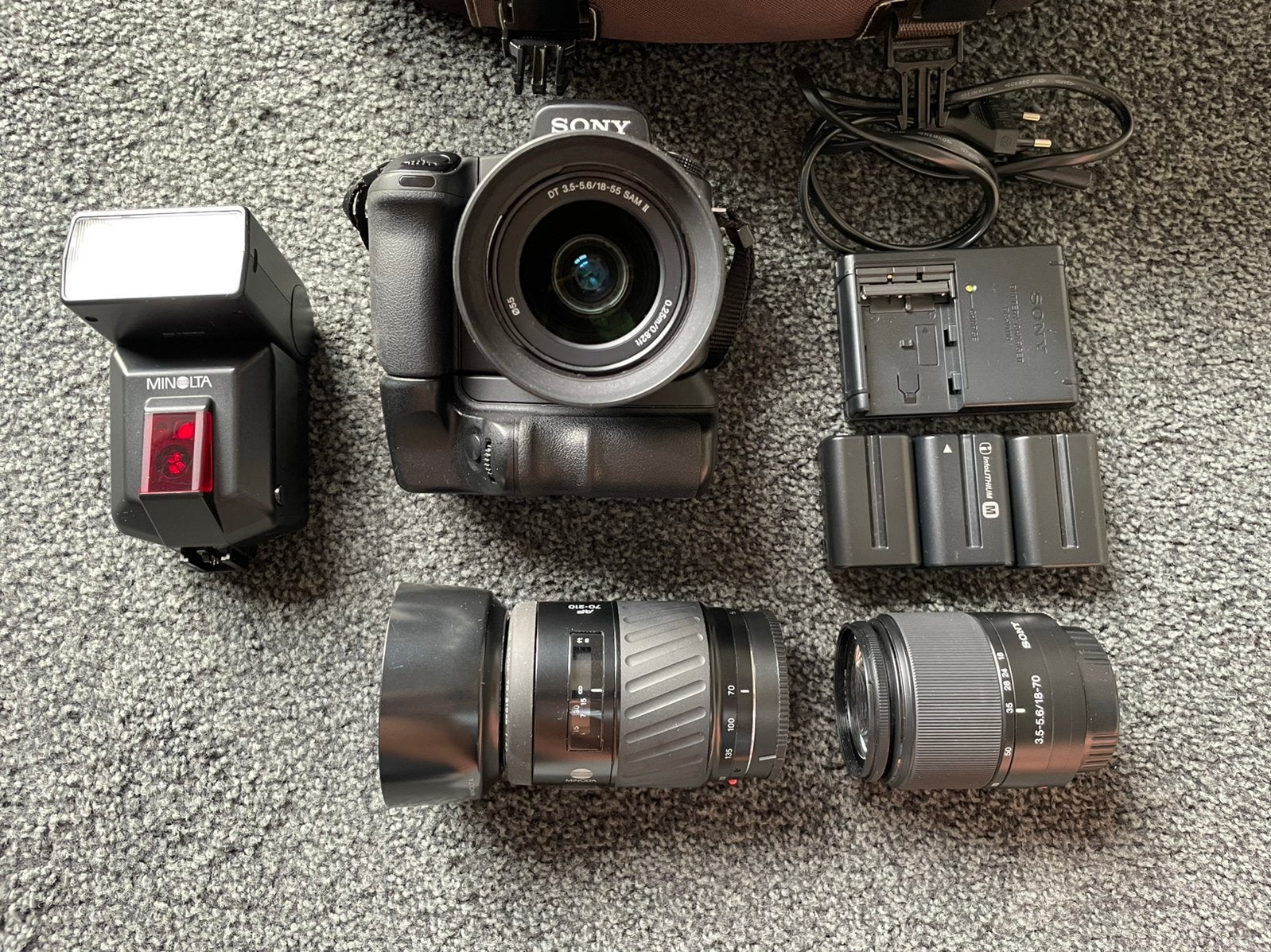 Sony a350 set met meerdere lenzen, Audio, Tv en Foto, Ophalen of Verzenden, Gebruikt, Spiegelreflex, Sony