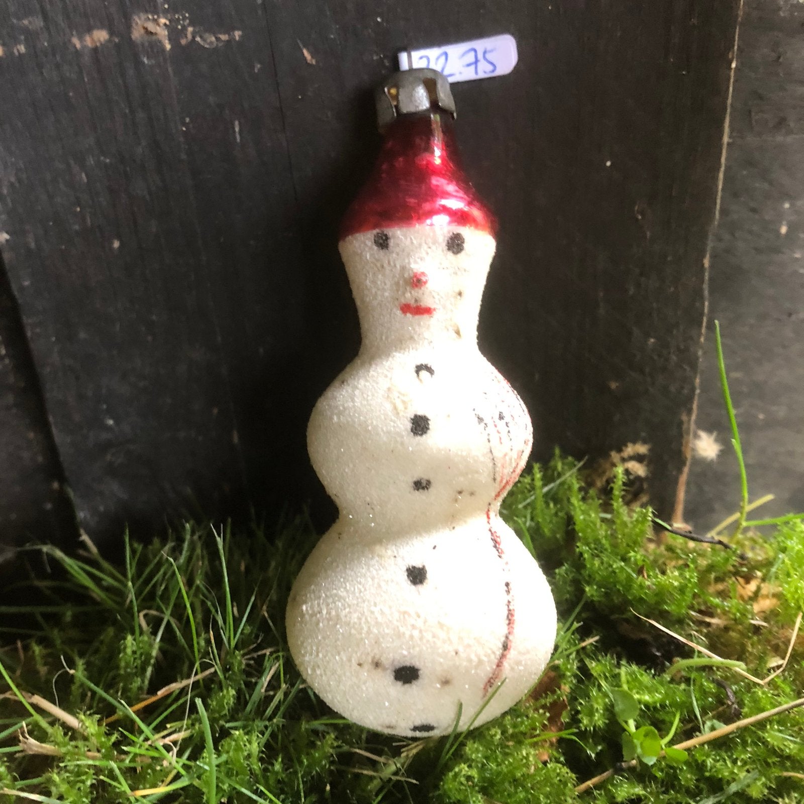 Oude kerstbal sneeuwpop, Ophalen of Verzenden