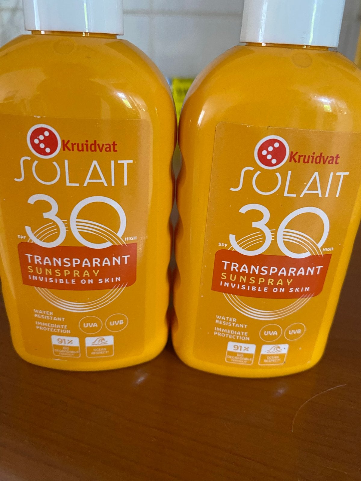 Kruidvat Solait Transparant Sunspray SPF 30 (2x 200ml), Ophalen of Verzenden, Nieuw, Zonnebrand of After Sun