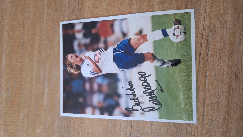 Foto 20x25cm met handtekening Robbie Savage # Leicester City, Ophalen of Verzenden, Nieuw, Buitenlandse clubs, Overige typen