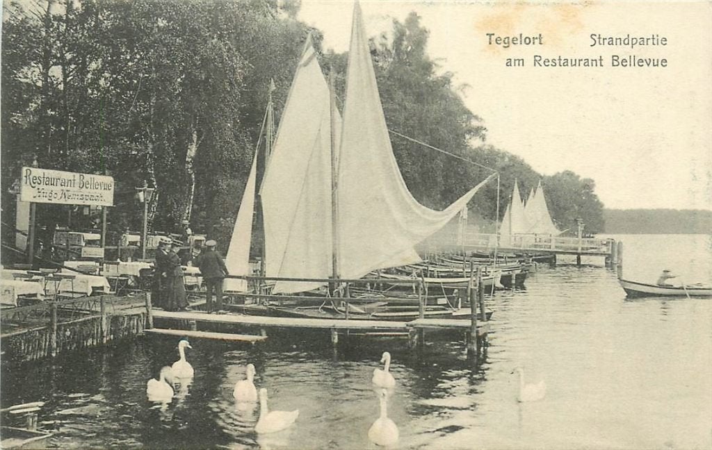 379-080-027 Tegelort Restaurant Bellevue, Verzenden, Voor 1920, Duitsland