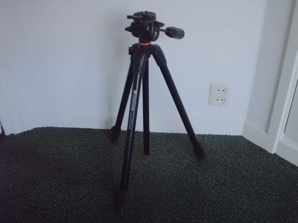 1 x VANGUARD Espod CX 233ap statief zwart, licht en stabiel!, Ophalen, Gebruikt, Inklapbaar, Driepoot