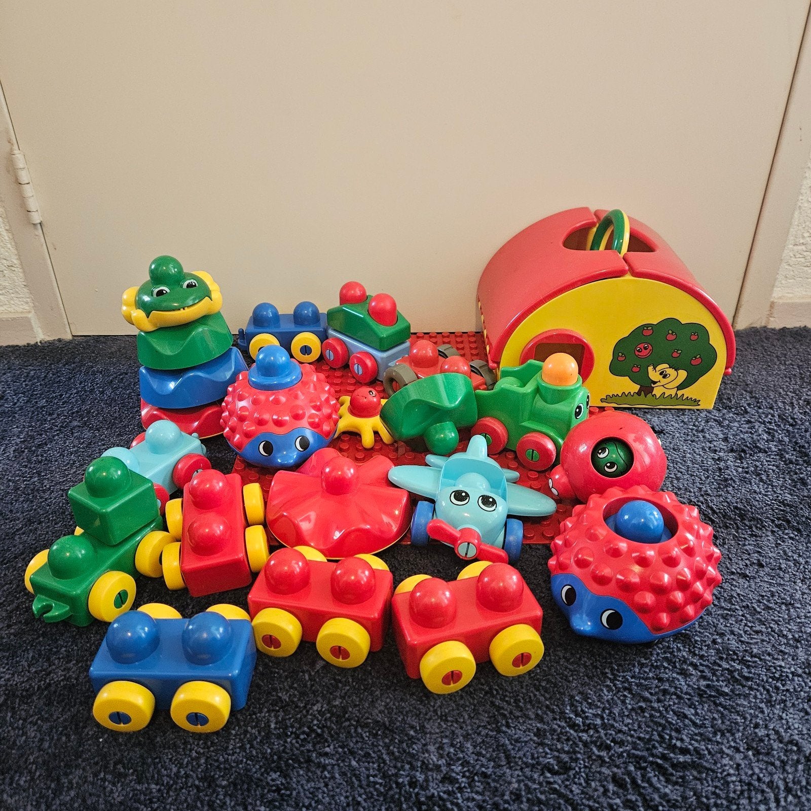 Lego duplo primo pakket 1 voertuigen trein huisje, Ophalen of Verzenden, Gebruikt, 6 maanden tot 2 jaar