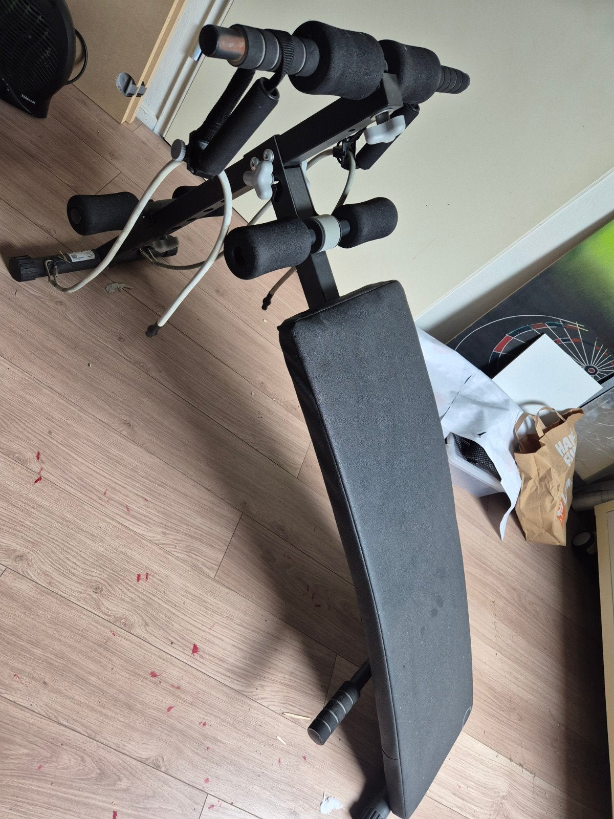 Verstelbare fitnessbank voor buikspieroefeningen, Sport en Fitness, Ophalen, Gebruikt, Buik, Fitnessbank