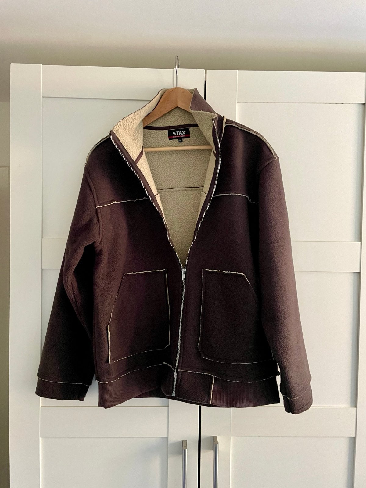 Stax Casual Wear Fleece Jas Bruin - Maat M, Ophalen of Verzenden, Zo goed als nieuw, Maat 48/50 (M), Bruin