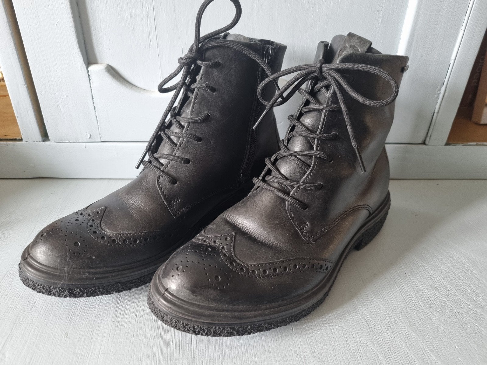 Ecco laarsjes maat 38, Kleding | Dames, Schoenen, Ophalen of Verzenden, Zo goed als nieuw, Zwart