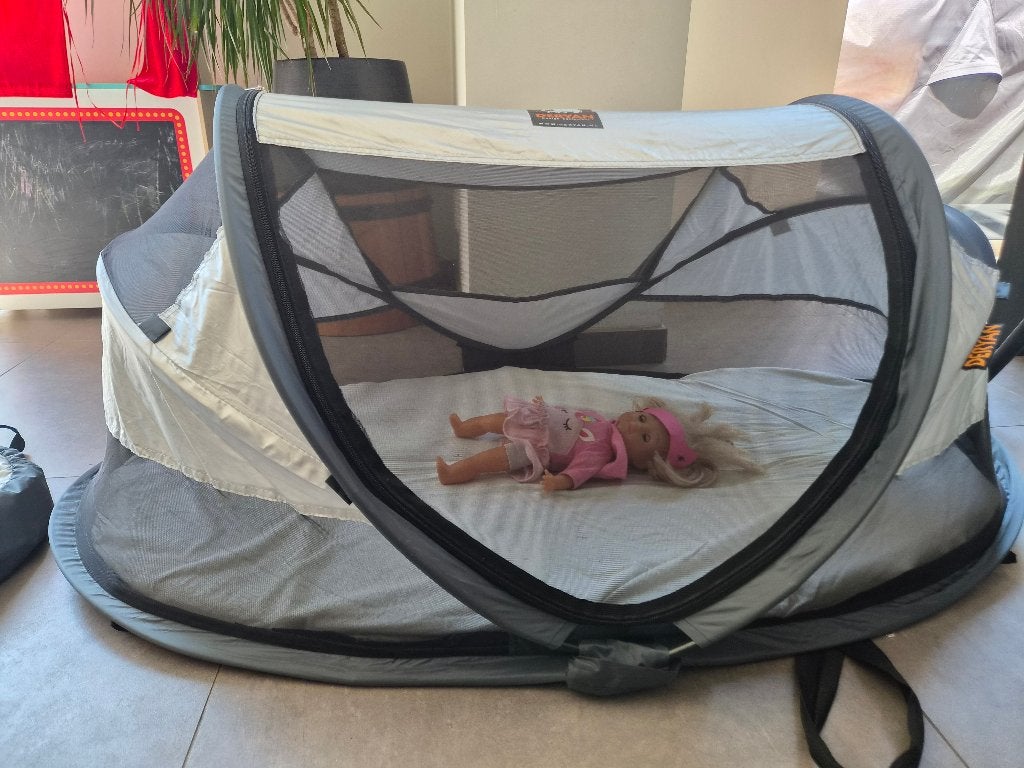 Deryan Baby Luxe Reisbedje/Tentje - Zwart/Grijs, Ophalen of Verzenden, Gebruikt