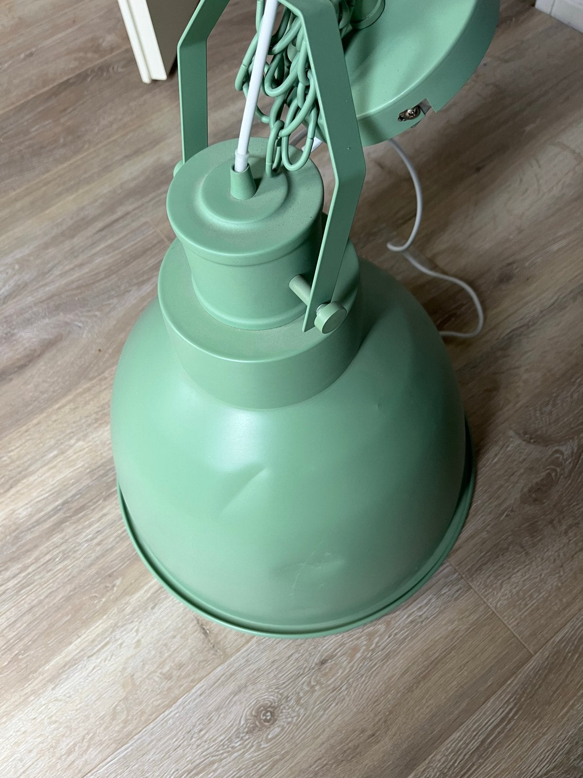 Ikea Industriële hanglamp - Mintgroen, Ophalen, Gebruikt, Metaal, 50 tot 75 cm