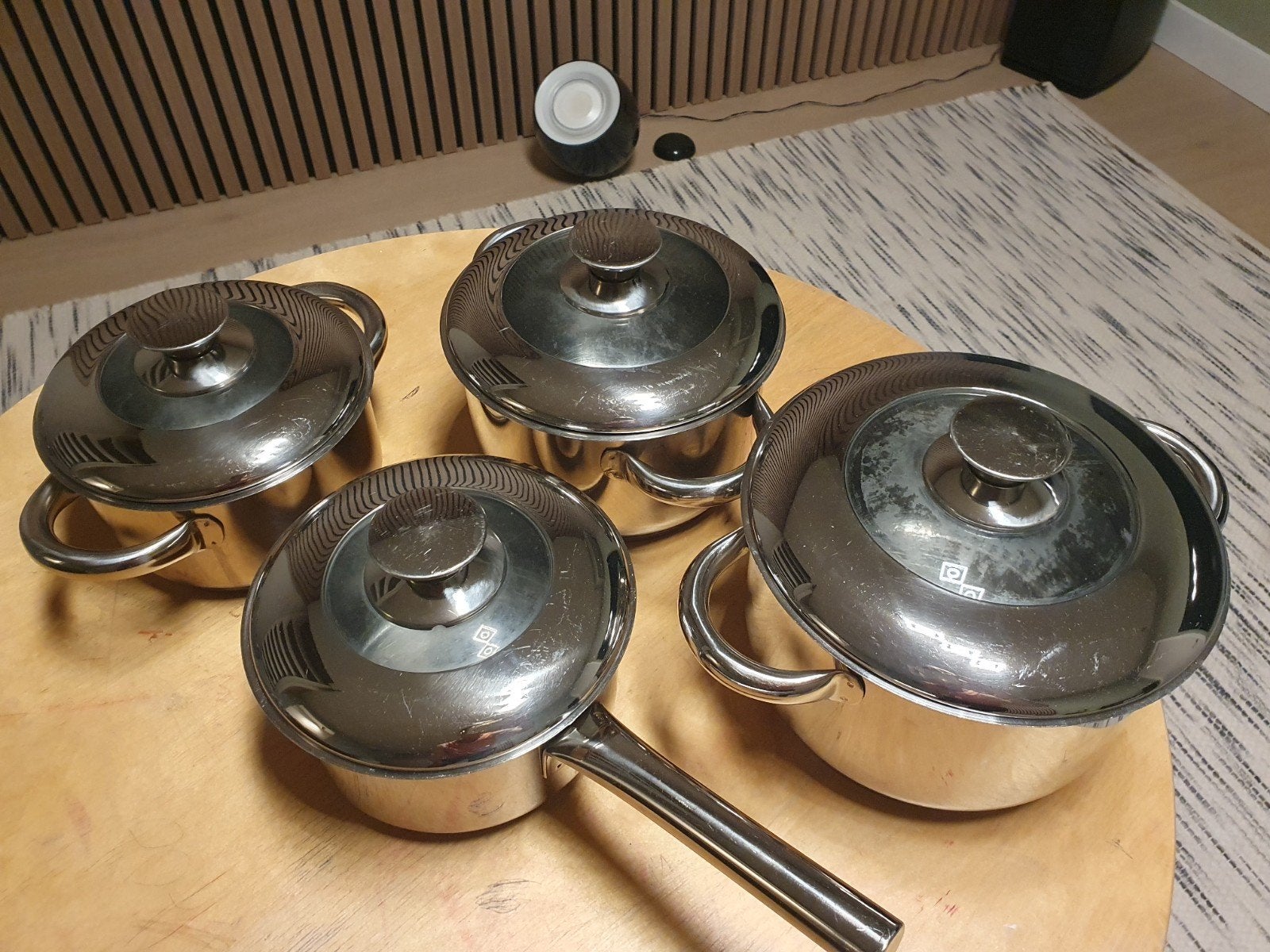 Pannenset RVS met deksels - Sola, Ophalen, Gebruikt, Pannenset, Rvs