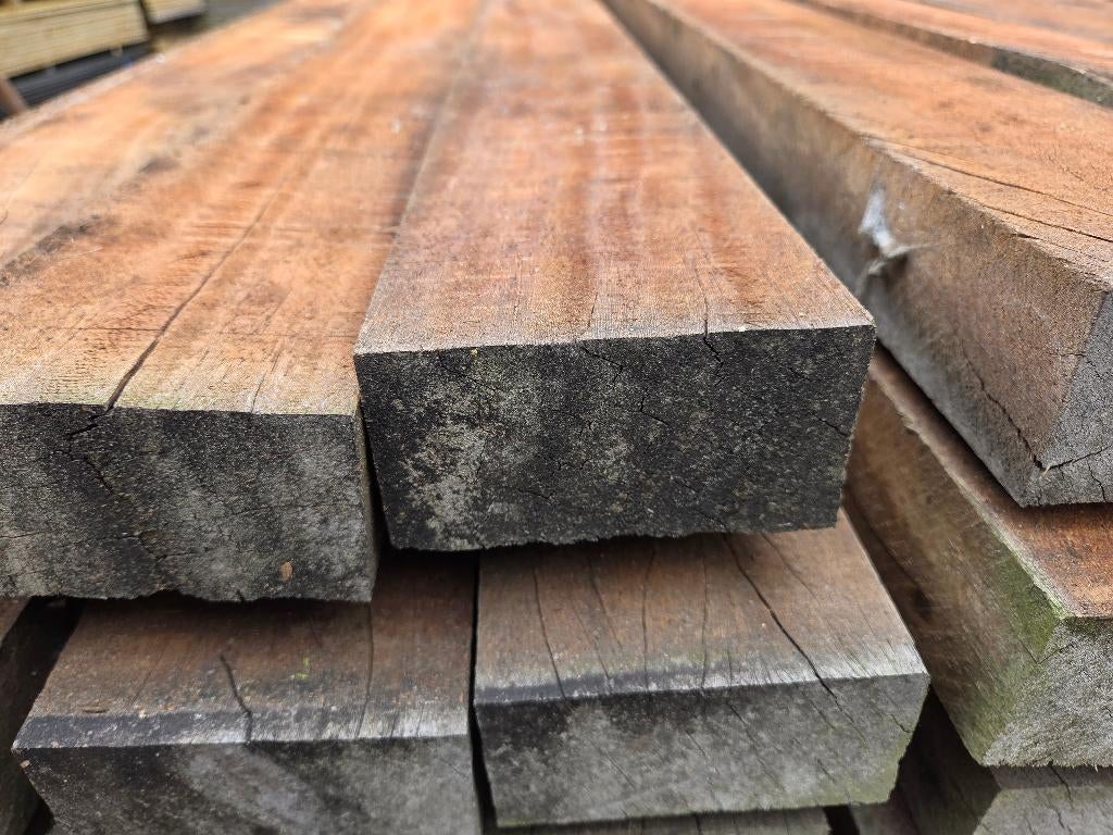 Hardhouten Balken  5.0x10.0 cm / 6.45 m lang, Tuin en Terras, Palen, Balken en Planken, Ophalen, Nieuw, Hardhout, 250 cm of meer